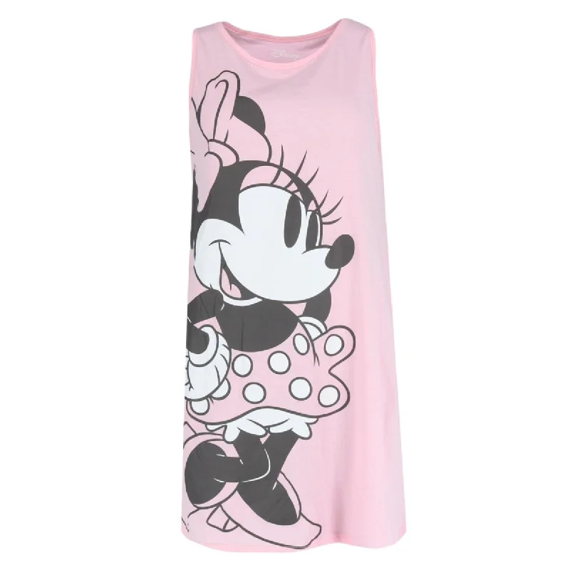 Jerry Leigh Women's Standing Minnie Mouse Sleeveless Sleep Shirt Gown