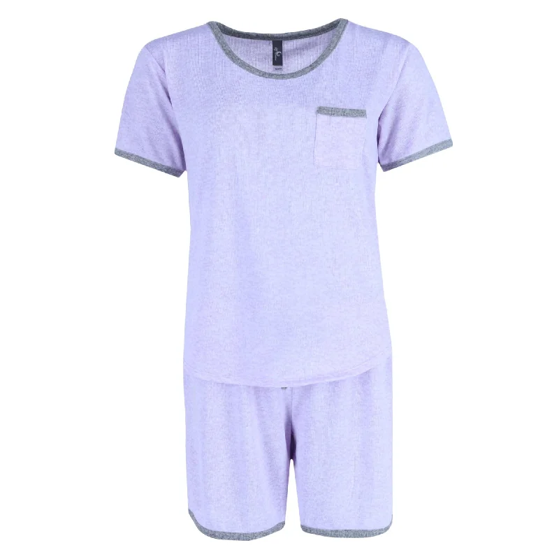 PJ Couture Women's Solid Short Pajama Set