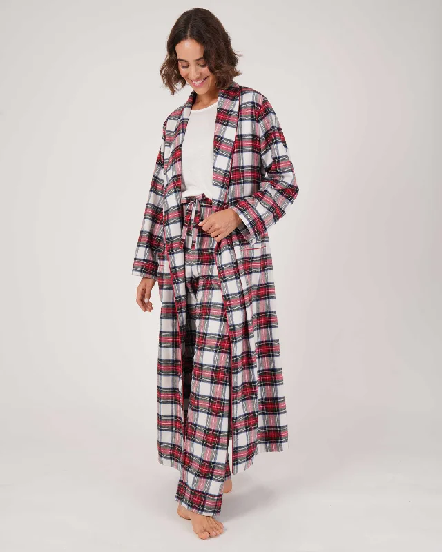 Women's Brushed Cotton Dressing Gown - Haselbury