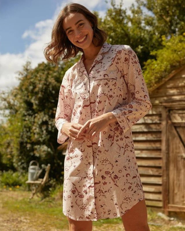 Women's Classic Cotton Nightshirt - Cassey Floral