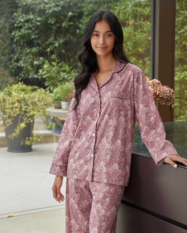 Women's Fine Cotton Pyjamas Made with Liberty Fabric - Hera Plumes