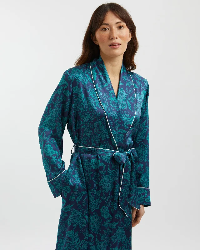 Women's Silk Dressing Gown - Christelle