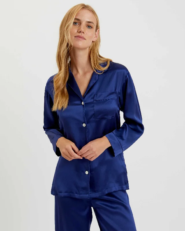 Women's Silk Pyjamas - Midnight