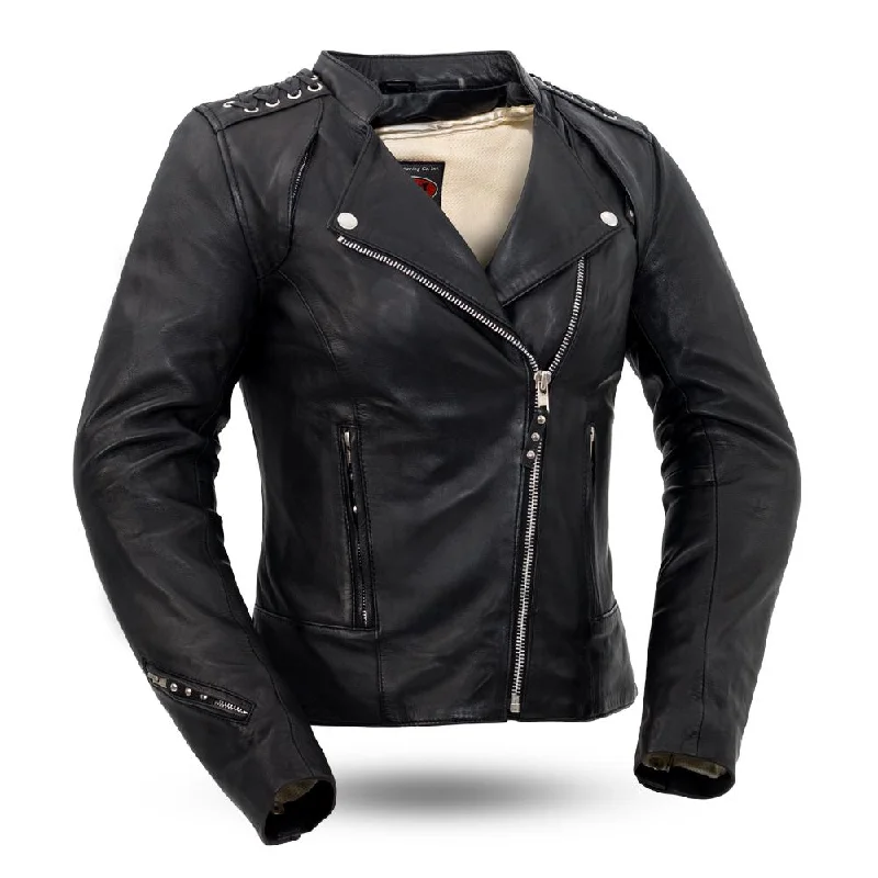 Black Widow - Women's Leather Motorcycle Jacket