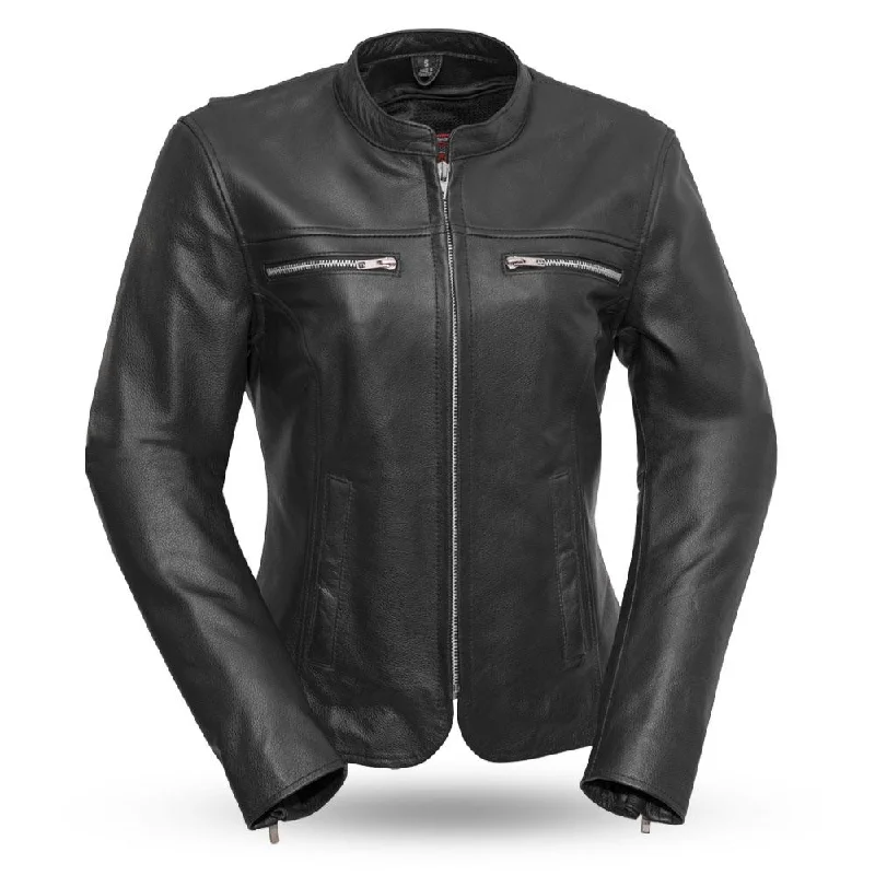 Roxy - Light weight cafe style leather jacket