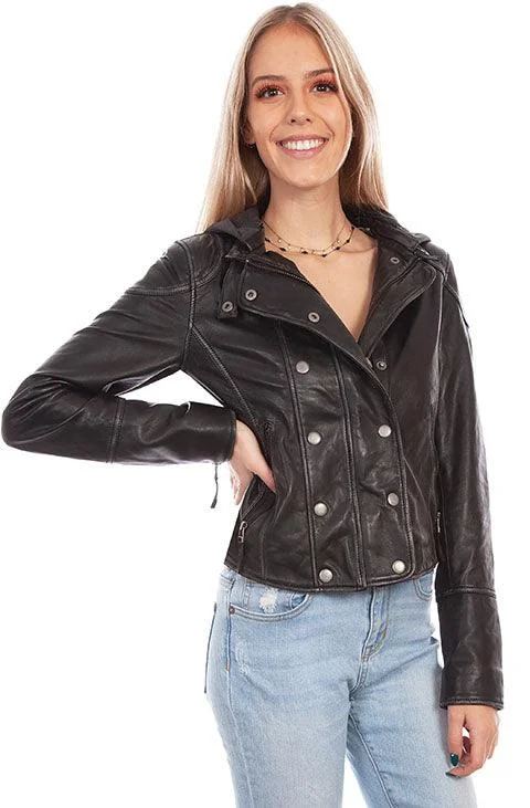 Scully Leather 100% Leather Black Ladies Jacket