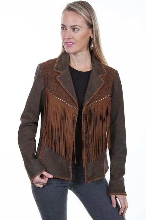 Scully Leather Brown Lamb Suede Ladies Womens Jacket