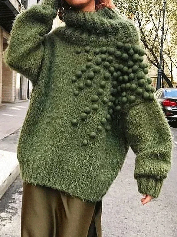 Cute Ball Knitted Sweaters Plus Size Pullovers