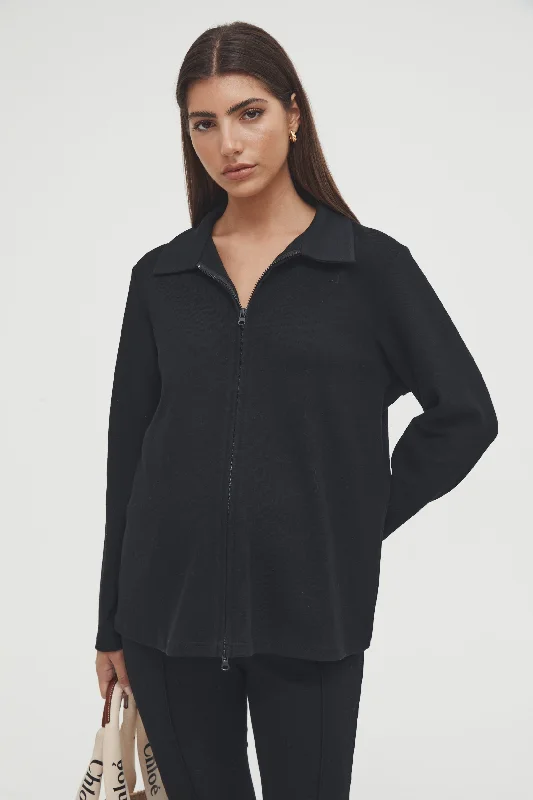 Collar Zip Up/Down Top