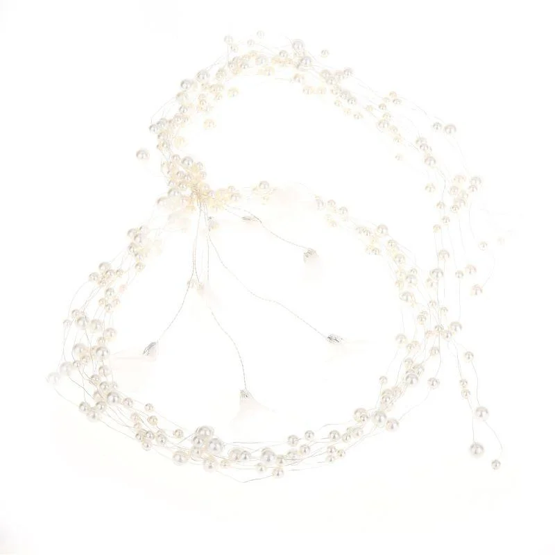 Fashion Women Multilayer Imitation Pearl Wedding Hair Jewelry