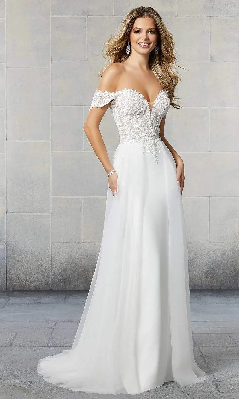 Mori Lee Bridal 6922L - Applique Wedding Gown