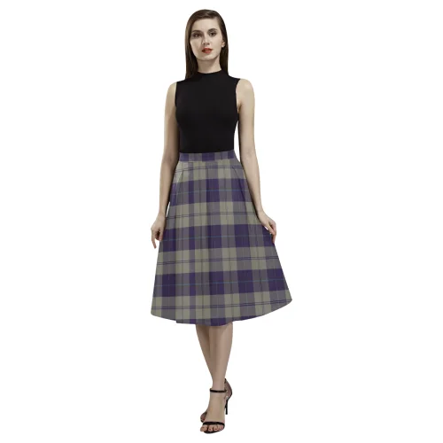 Cunningham Dress Blue Tartan Aoede Crepe Skirt