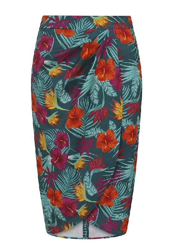 "Final Sale" Kala Tropico Tiki Sarong Skirt