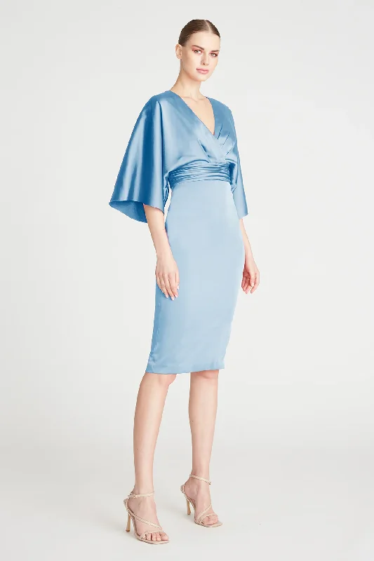 Kimono Satin Cocktail Dress