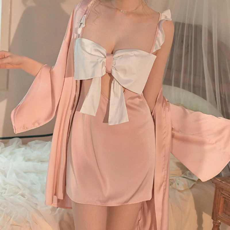 Sexy Bow Suspender Nightgown PL53736