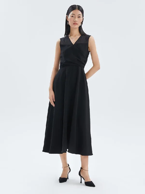 Triacetate Gathered Waist Gown