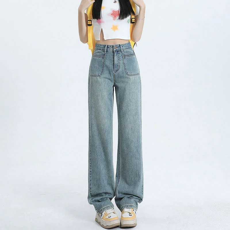 NiDELL: Glamorous Autumn Cotton Jean Long Pants For Women