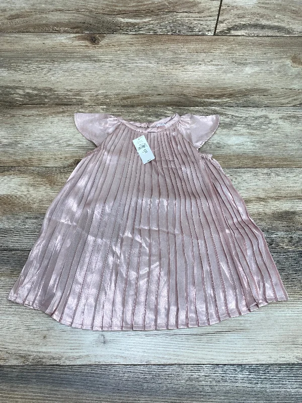 NEW Baby Gap Pink Metallic Pleated Dress sz 2T