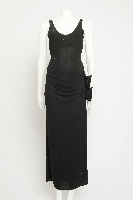 Black Sparkle Embellished Preowned Dress