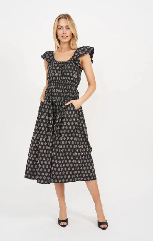 Jane Dress in Black Meadow