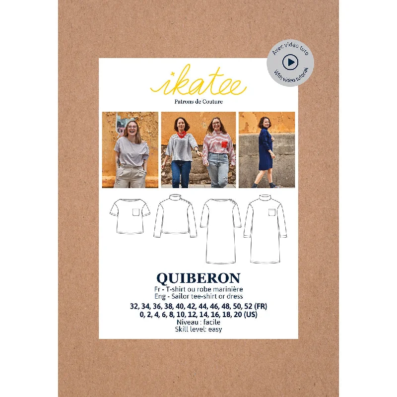 QUIBERON - Sailor tee-shirt and dress - Women 32-52 - Paper Sewing Pattern