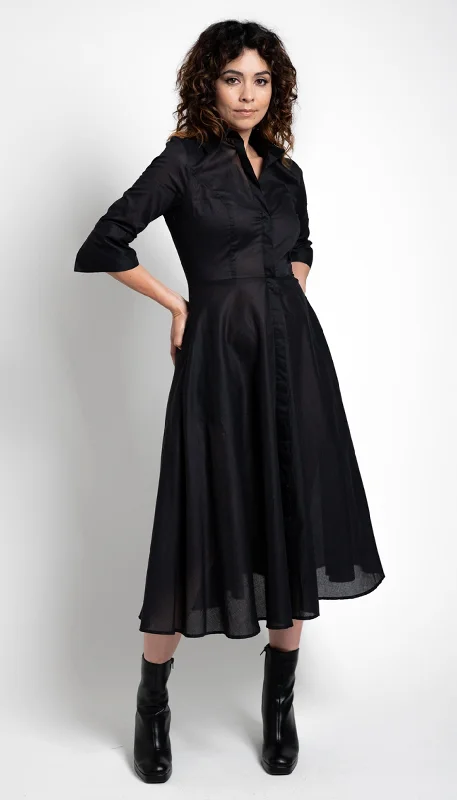 Valeria ShirtDress/ Black